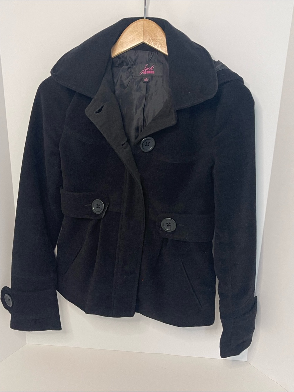 Jack by BB Dakota Black Women's Peacoat